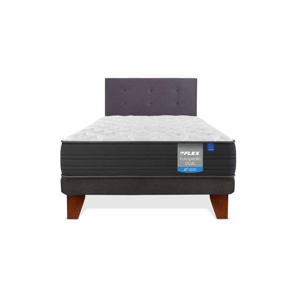 Cama Europea Flex Europedic Dual / 1.5 Plazas / Base Normal + Respaldo image number 0.0