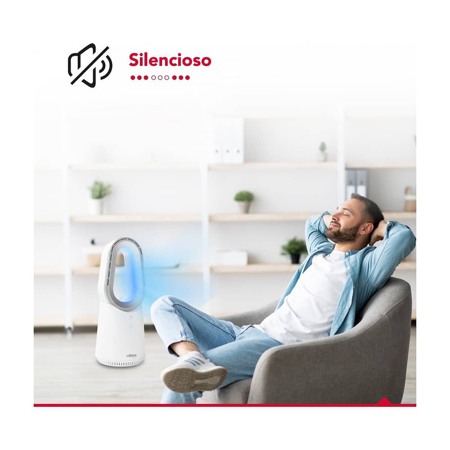 Ventilador Mesa Sin Aspas Usb Thor Bladeless Ledfan image number 4.0