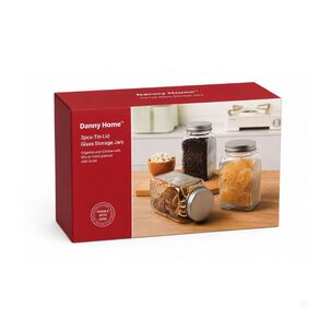Juego De 3 Frascos Vidrio Almacenamiento Cocina