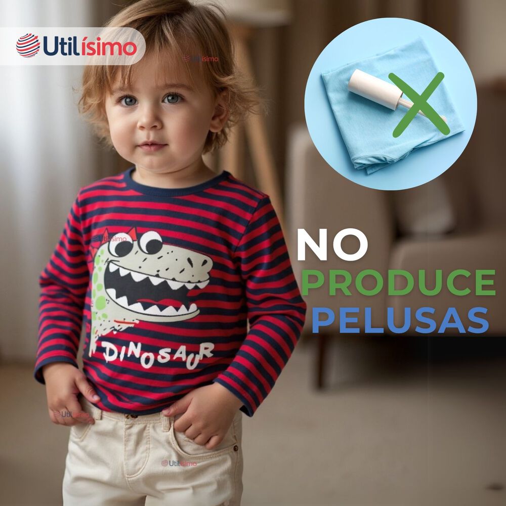 Polera Manga Larga Ni&ntilde;o 100% Algod&oacute;n Dinosaurio Rojo Camiseta image number 9.0