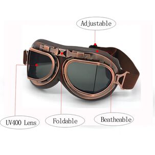 Cosplay Gafas De Moto Vintage Piloto Steampunk