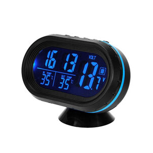 Termometro reloj pantalla digital cubierta panel auto 12-24v