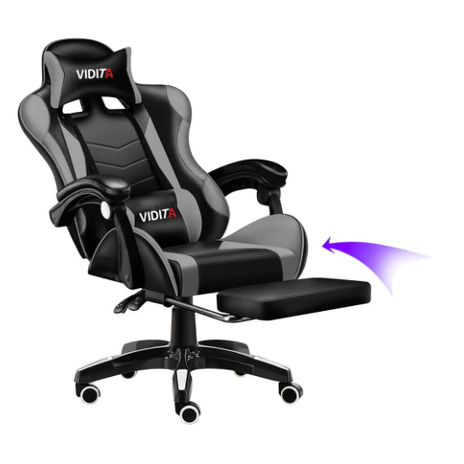 Silla Gamer Ergon&oacute;mica Gris image number 0.0