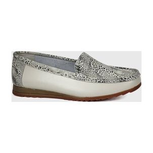 Mocas&iacute;n Cuero Ethel Blanco