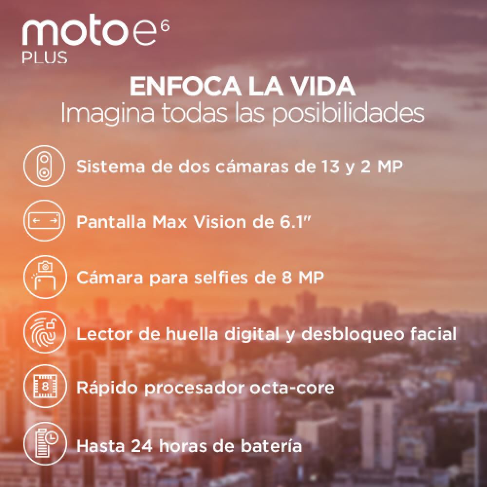 Smartphone Motorola E6 Plus Gris 32 Gb / Movistar image number 2.0