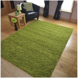 Alfombra Shaggy De Polipropileno 190x190 Barcelona - Verde
