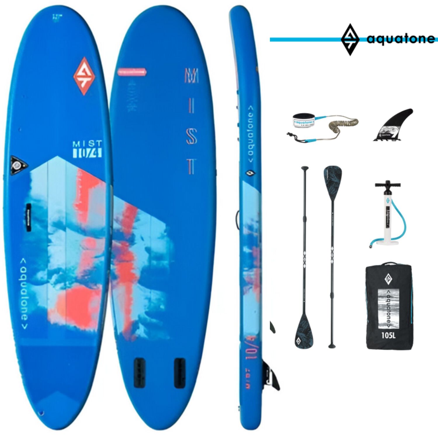 Tabla Stand Up Paddle Aquatone 10,4 All Round Sup Full Kit image number 2.0