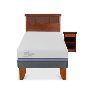Cama Europea Cic Dublin / 1 Plaza / Base Normal + Set De Maderas