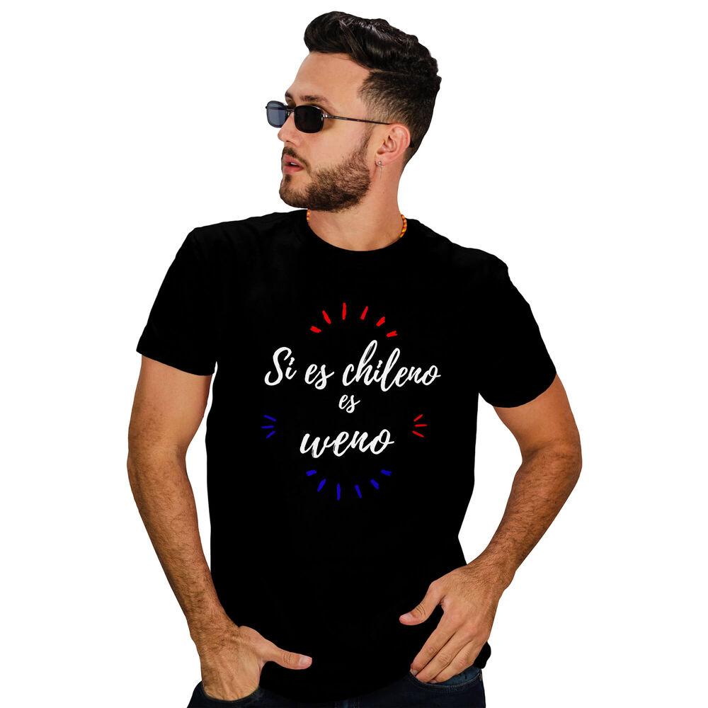 Polera Hombre Diseño Frases Chilenas Fiestas Patrias D21 image number 0.0