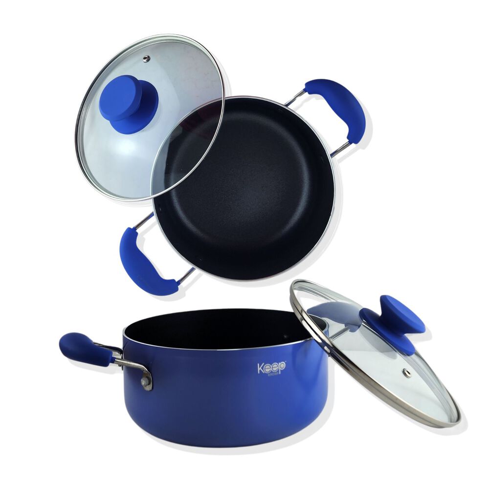 Batería De 7 Piezas Titanium Pro Azul Keep Menaje Cocina image number 4.0