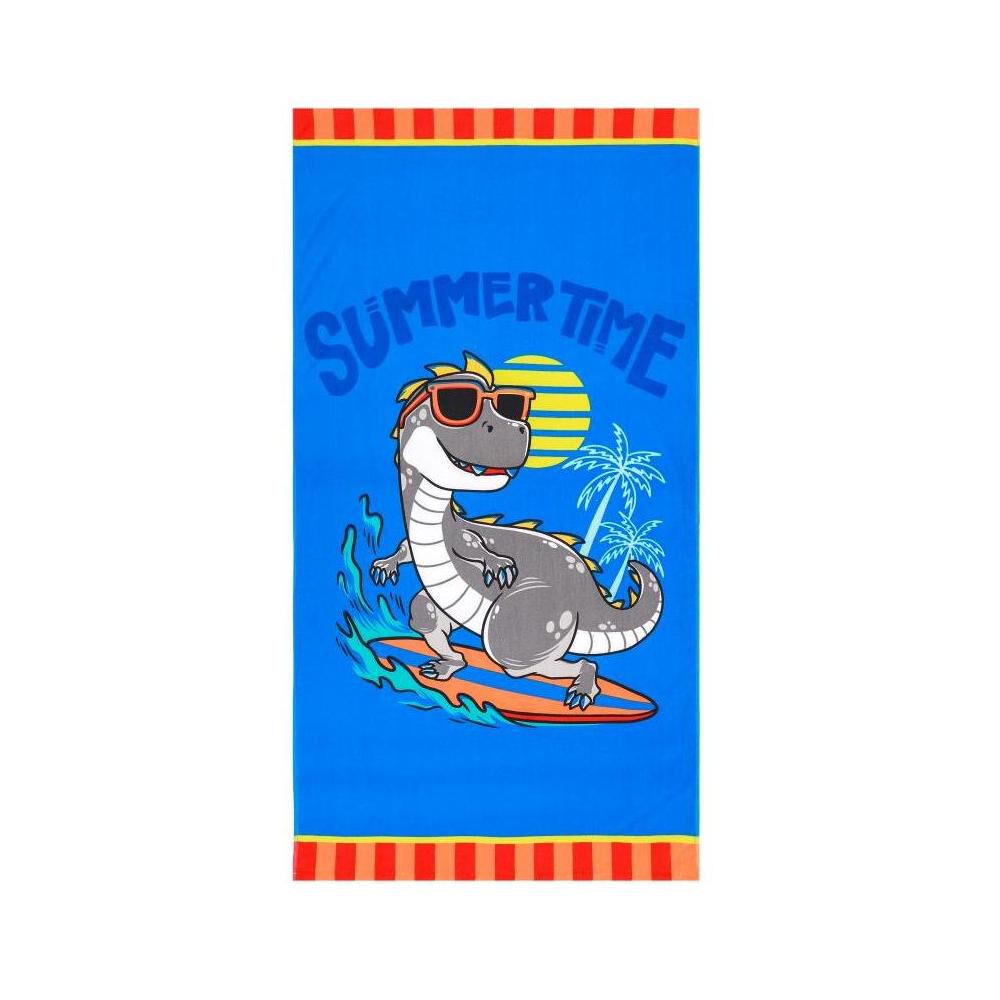 Toalla De Playa Con Bolso Casaideal Kids Dino / 70 X 140 Cm image number 2.0