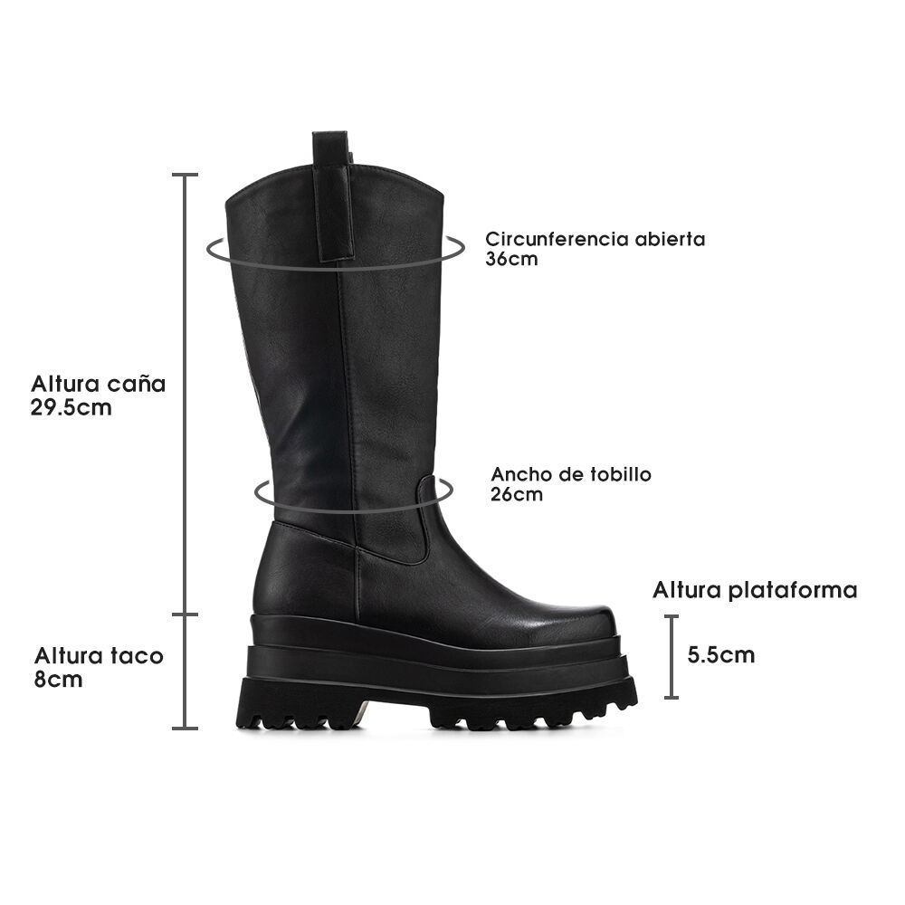 Bota Negro Casual Mujer Weide Czy580 image number 4.0