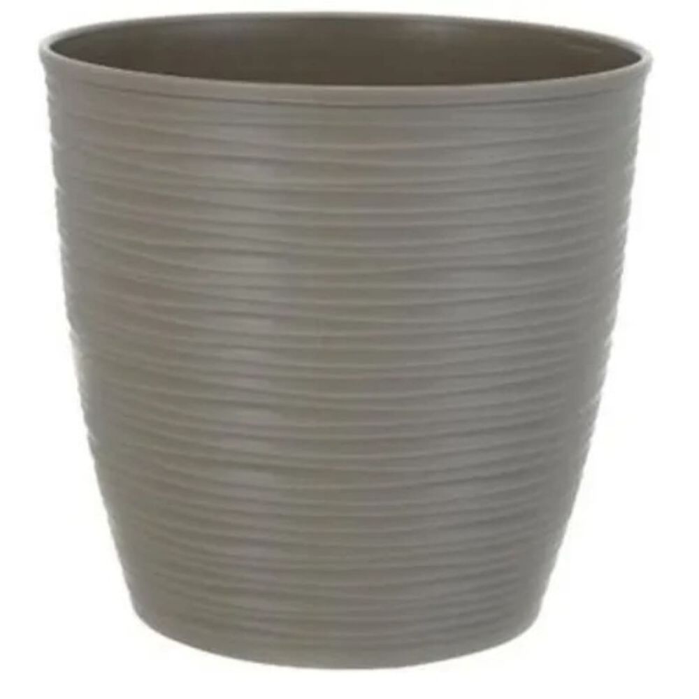 Maceta Redonda Estilo Piedra 1816 Centimetros Taupe Reyplast image number 0.0