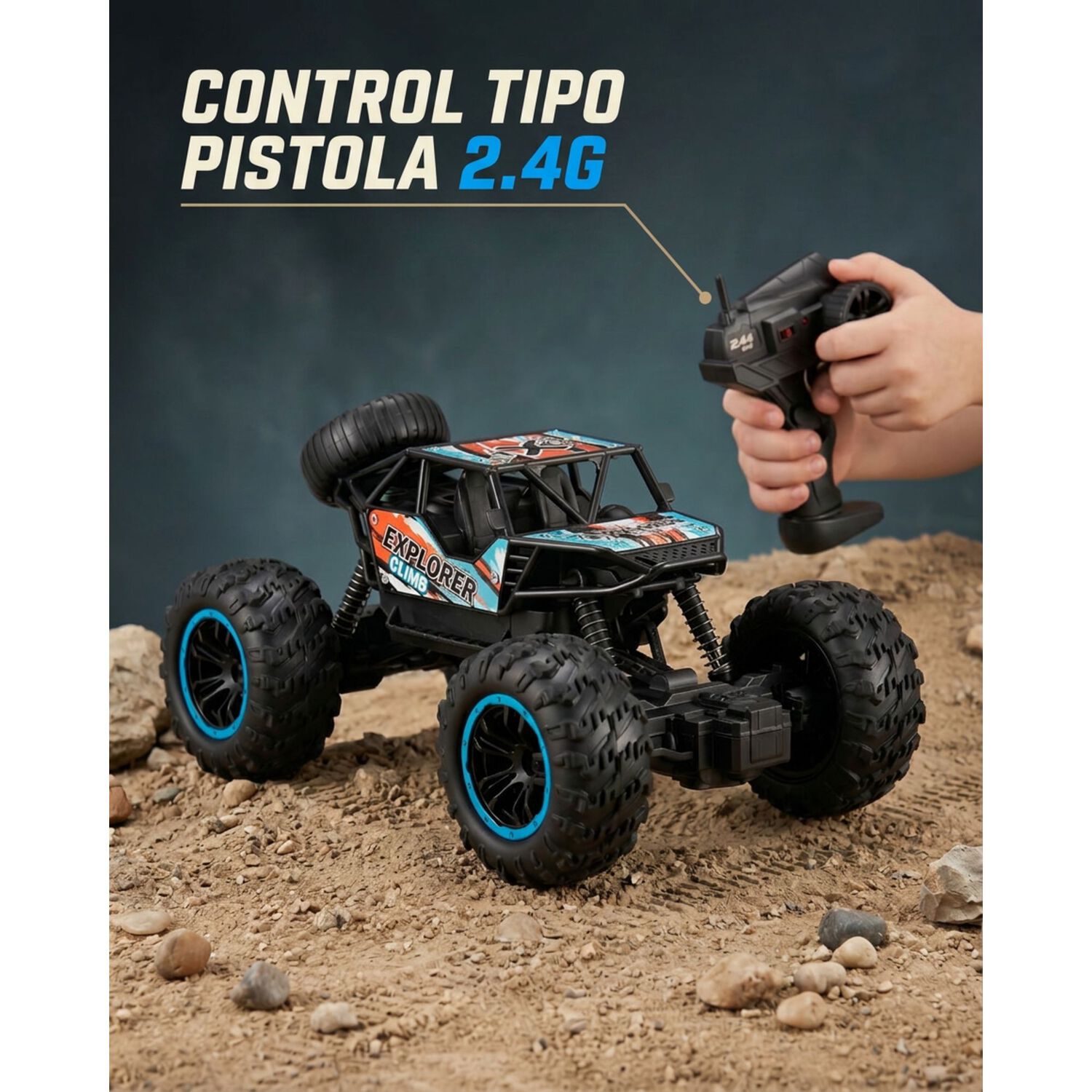 Auto Camioneta 4x4 Rally Control Remoto Todo Terreno Juguete image number 11.0