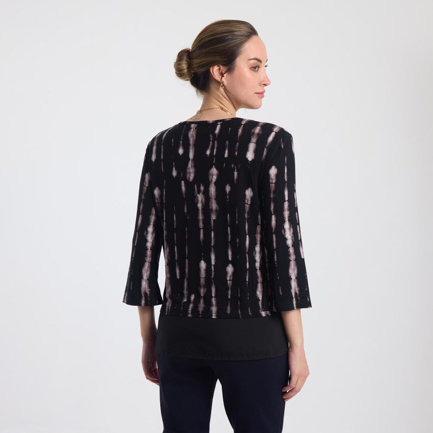 Polera Full Print Con Blusa Manga Larga Cuello Redondo Mujer Lesage image number 3.0