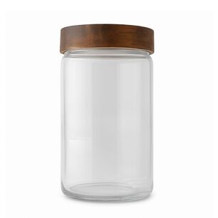 Frasco Vidrio Tapa Madera 1l Allegra Recipiente
