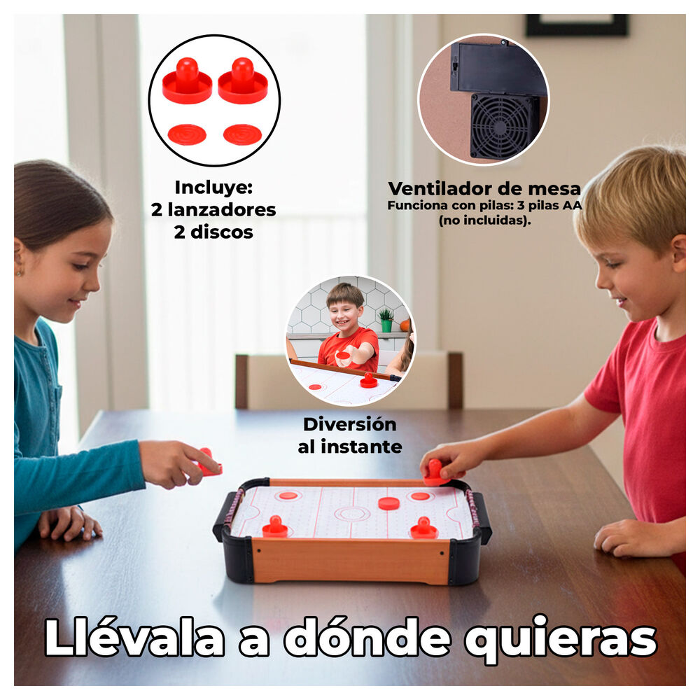 Mesa Air Hockey Portátil Con Aire Para Niños 36x69 Con Patas image number 1.0