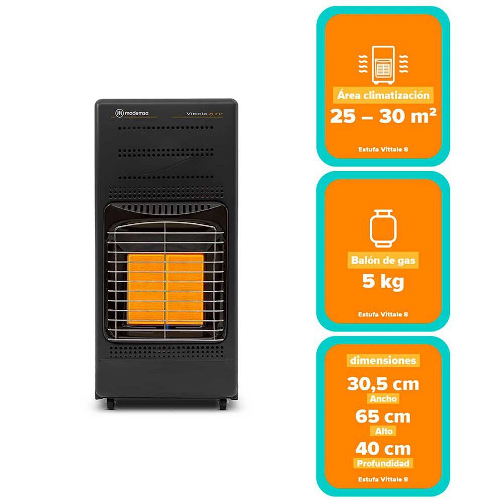 Estufa A Gas Mademsa Vittale 8 Cp image number 2.0