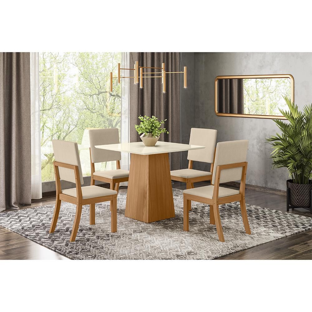 Juego De Comedor Home Mobili Beli / 4 Sillas image number 4.0