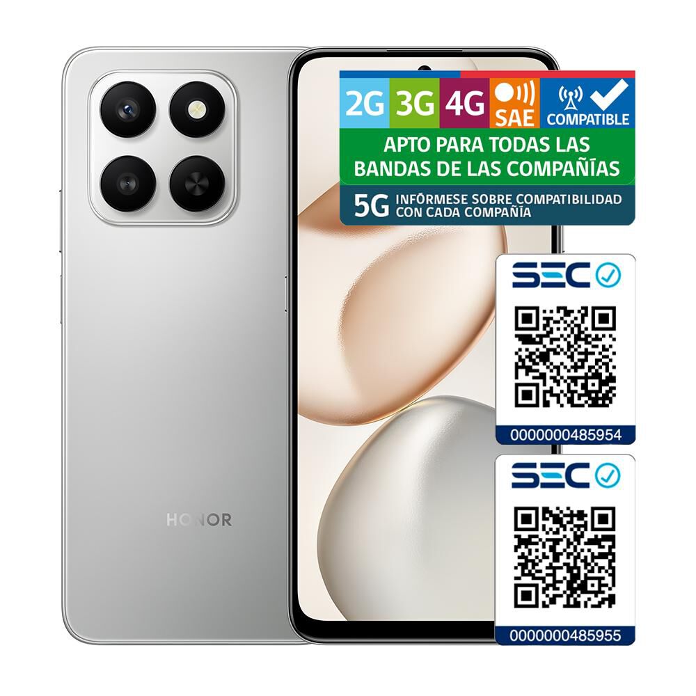 Smartphone Honor H400 Smart / 5G / 256 GB / Silver / Liberado image number 2.0