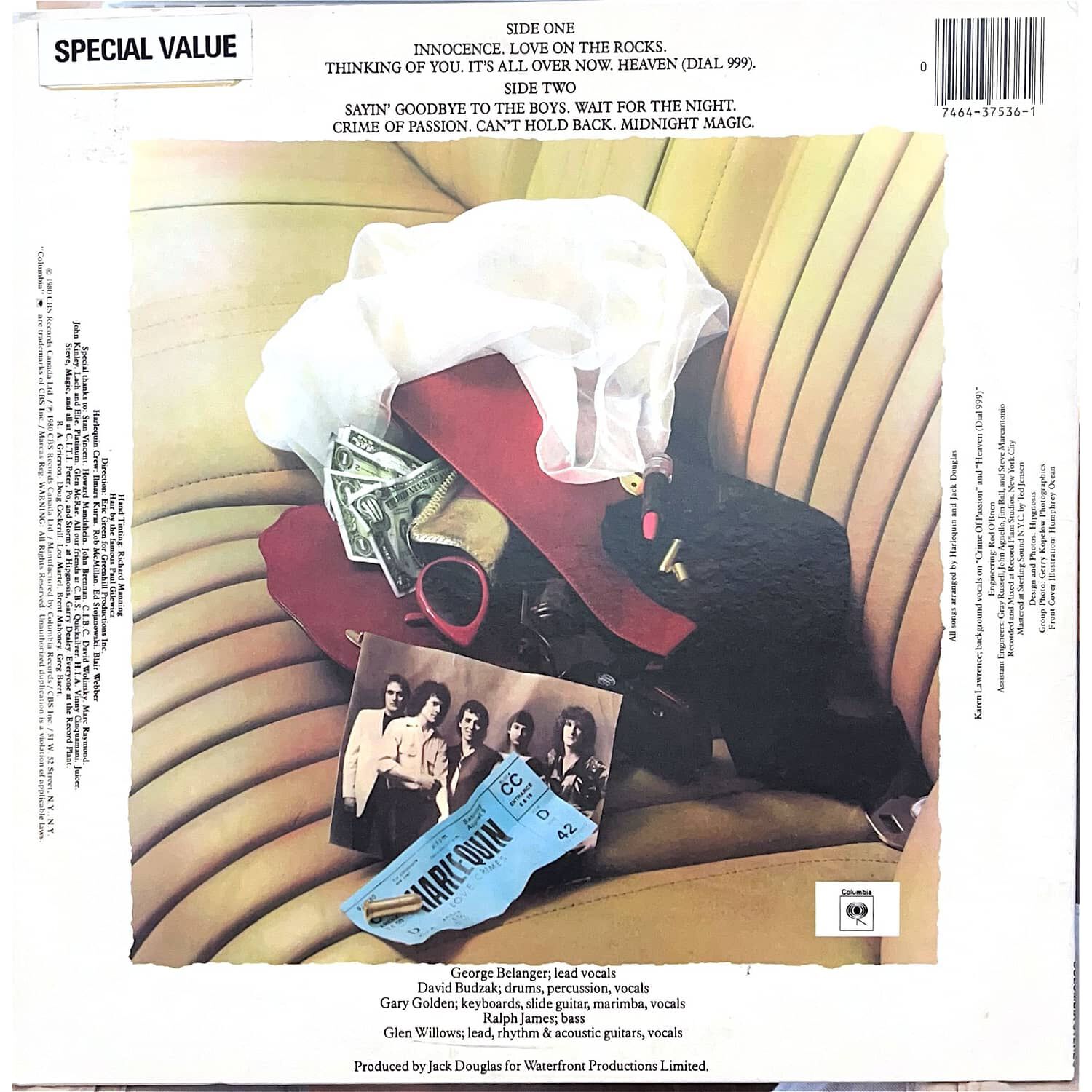 Harlequin - Love Crimes | Vinilo Usado image number 0.0