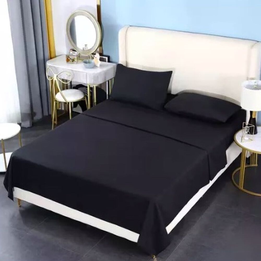 Juego De S&aacute;banas 1.5-188 Hilos Negro image number 2.0