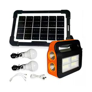 Kit Solar De Emergencia Camping Usb + 2 Ampolletas