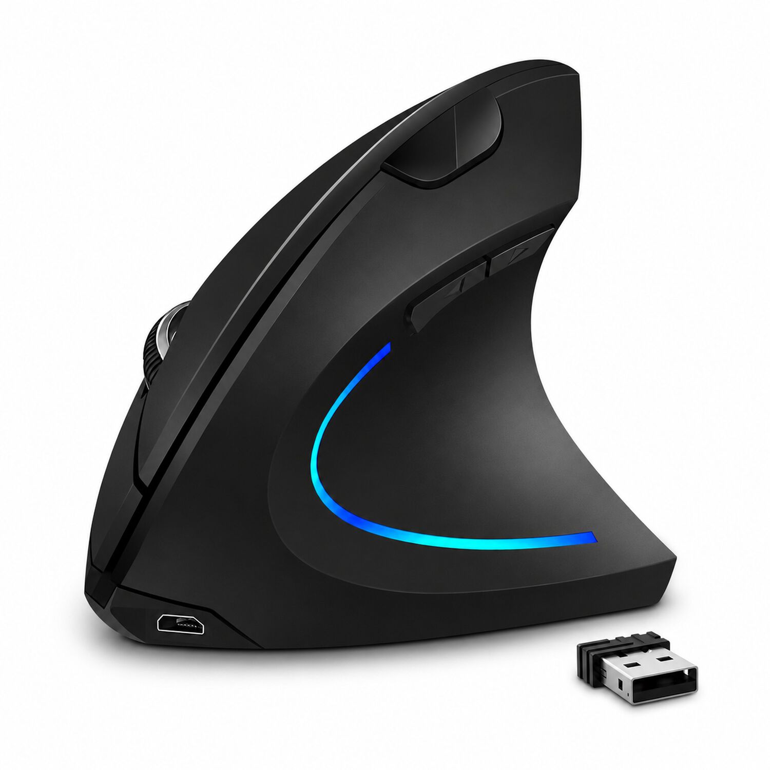 Mouse Vertical Inal&aacute;mbrico Ergon&oacute;mico Recargable 2.4 Ghz Pro image number 8.0