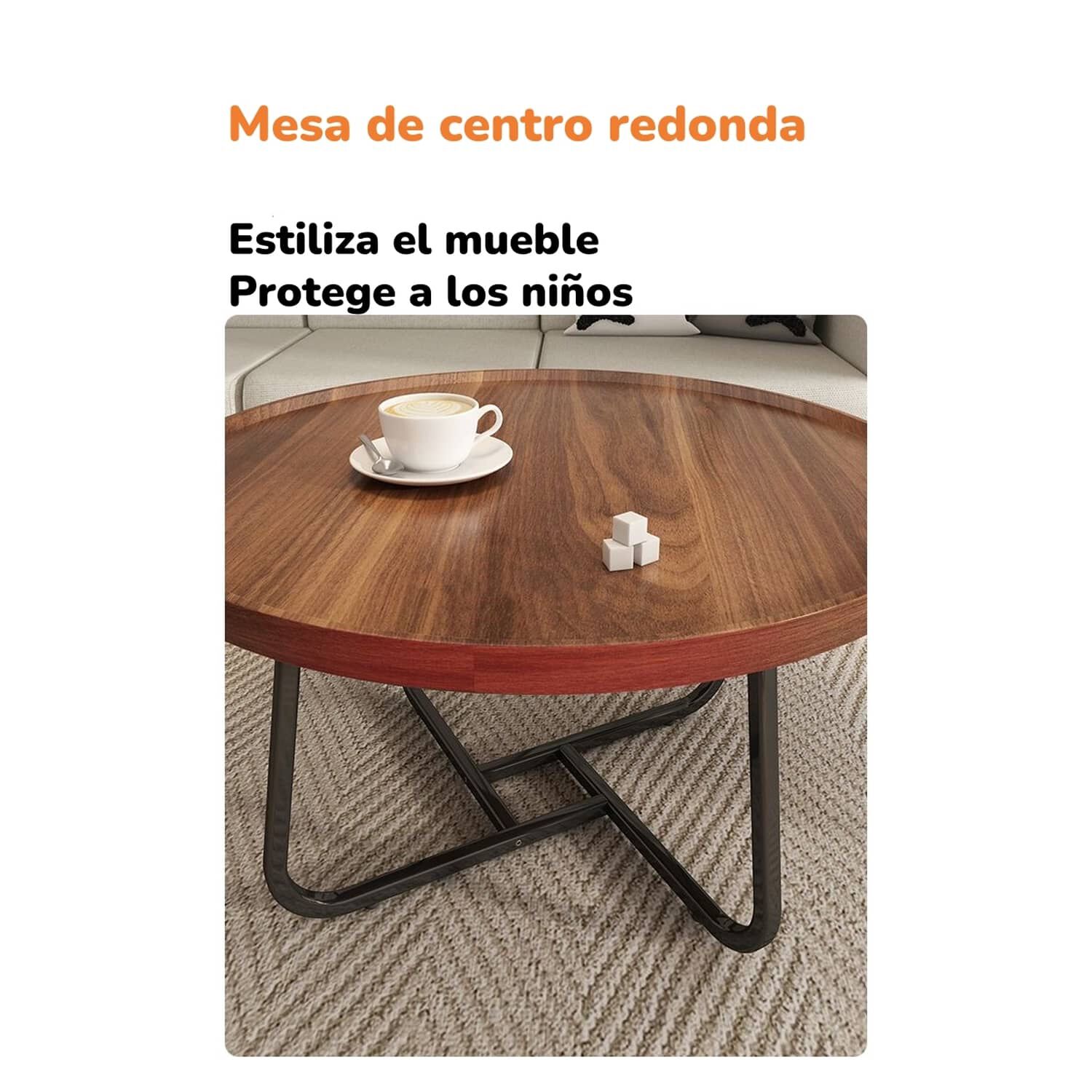 Mesa De Centro Redonda 70cm By Lubabycas image number 7.0