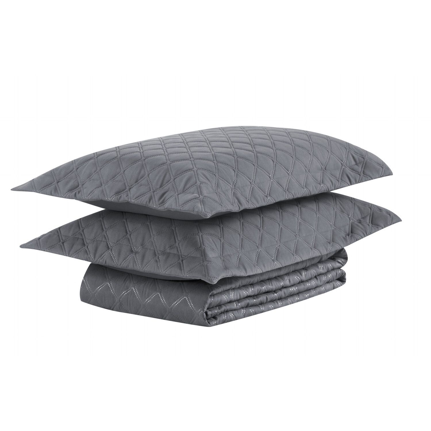 Quilt Andes Liso Gris King image number 2.0