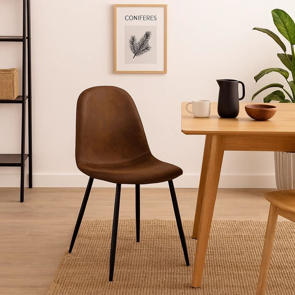 Silla Spoon Ecocuero Vintage Café Oscuro image number 2.0