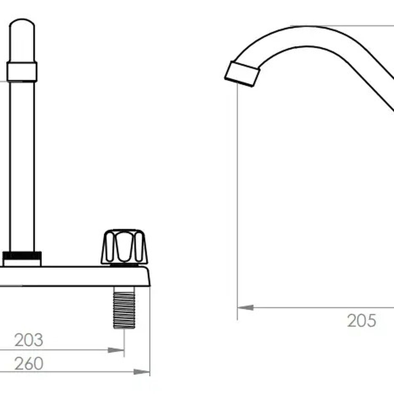 Combinacion Llave Grifo Doble Para Lavaplatos Modelo Arizona Marca Pmb image number 7.0