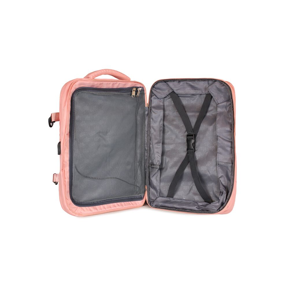 Mochila De Viaje Viral Rosada Con Usb Swiss Bag image number 7.0