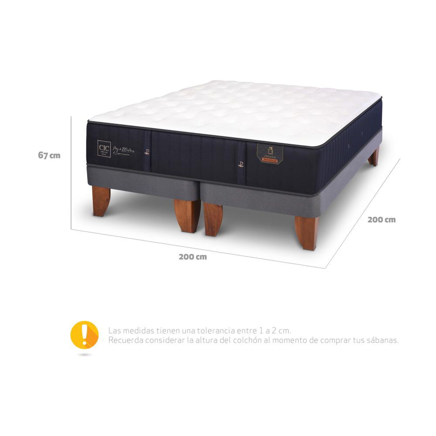 Cama Europea Cic Premium / Super King / Base Dividida image number 4.0