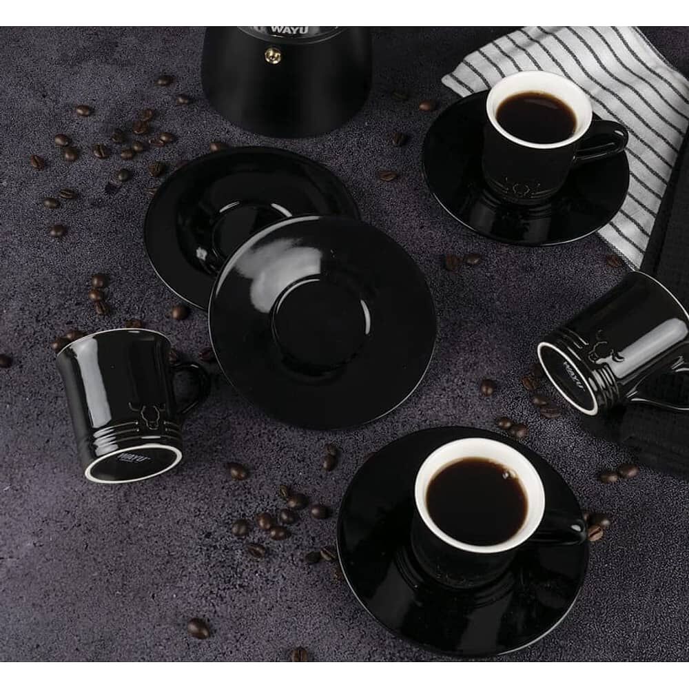 Set Tazas Y Platos 90ml Wayu Expresso 4 Piezas Cafe Expresso image number 3.0