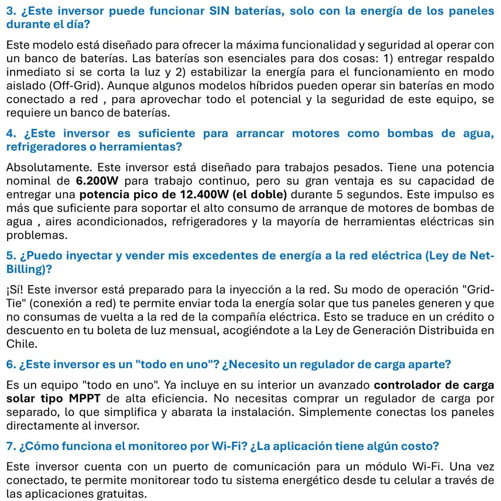 Inversor Solar Con Wifi H&iacute;brido 6200w Potencia M&aacute;xima 12400w image number 9.0