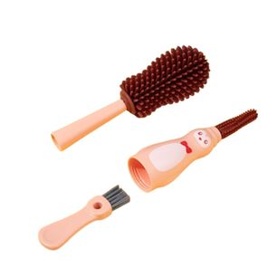 Cepillo Limpia Mamadera Silicona Biberon 3 En 1