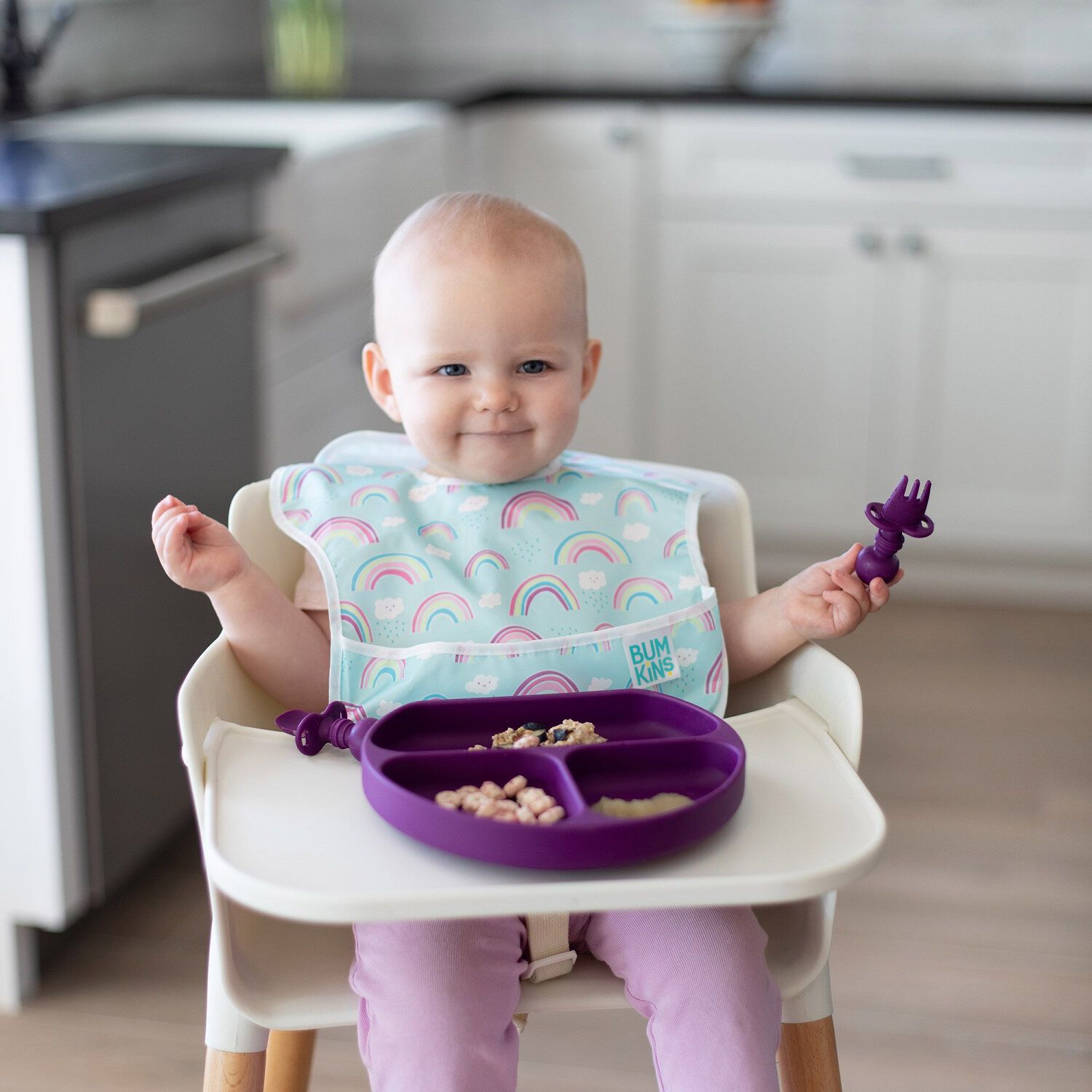 Plato Con Agarre (silicona) / Siliconegripdish Morado image number 1.0
