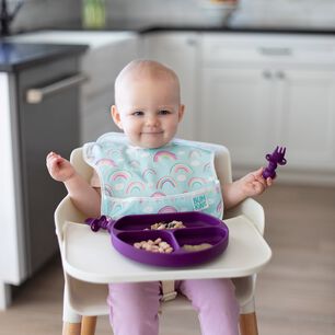 Plato Con Agarre (silicona) / Siliconegripdish Morado