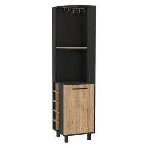 Bar Esquinero 8 Botelleros 1 Puerta Fm-007n - Negro