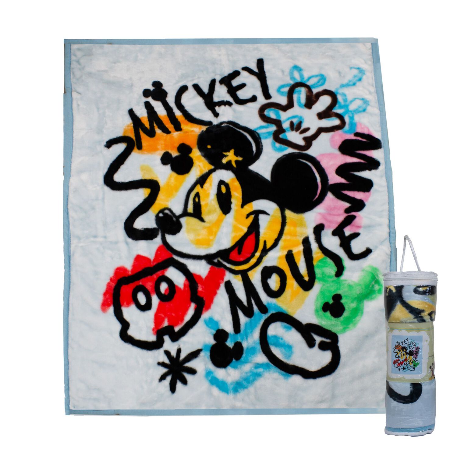 Frazada Ultra Soft Mickey Mouse 80x110cm Celeste Disney image number 0.0
