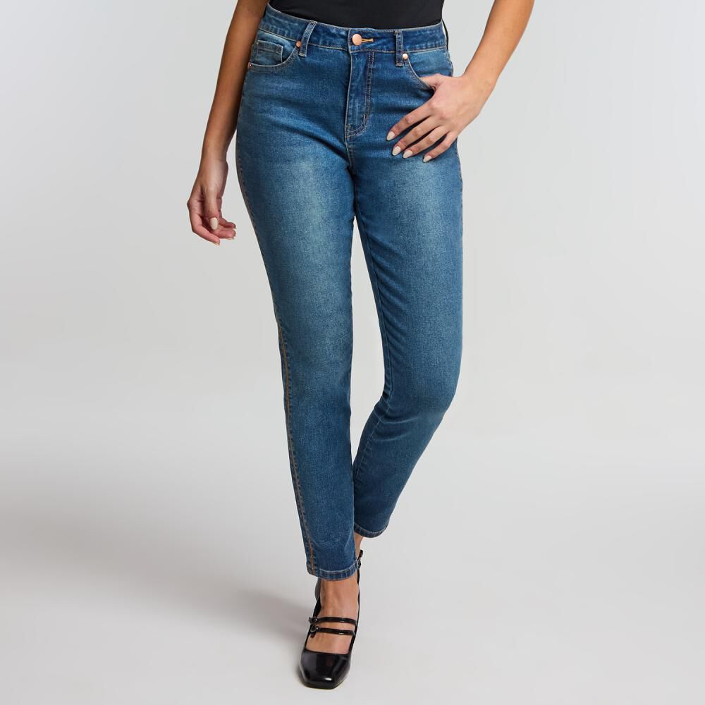 Jeans Focalizado Tiro Alto Skinny Mujer Kimera image number 0.0