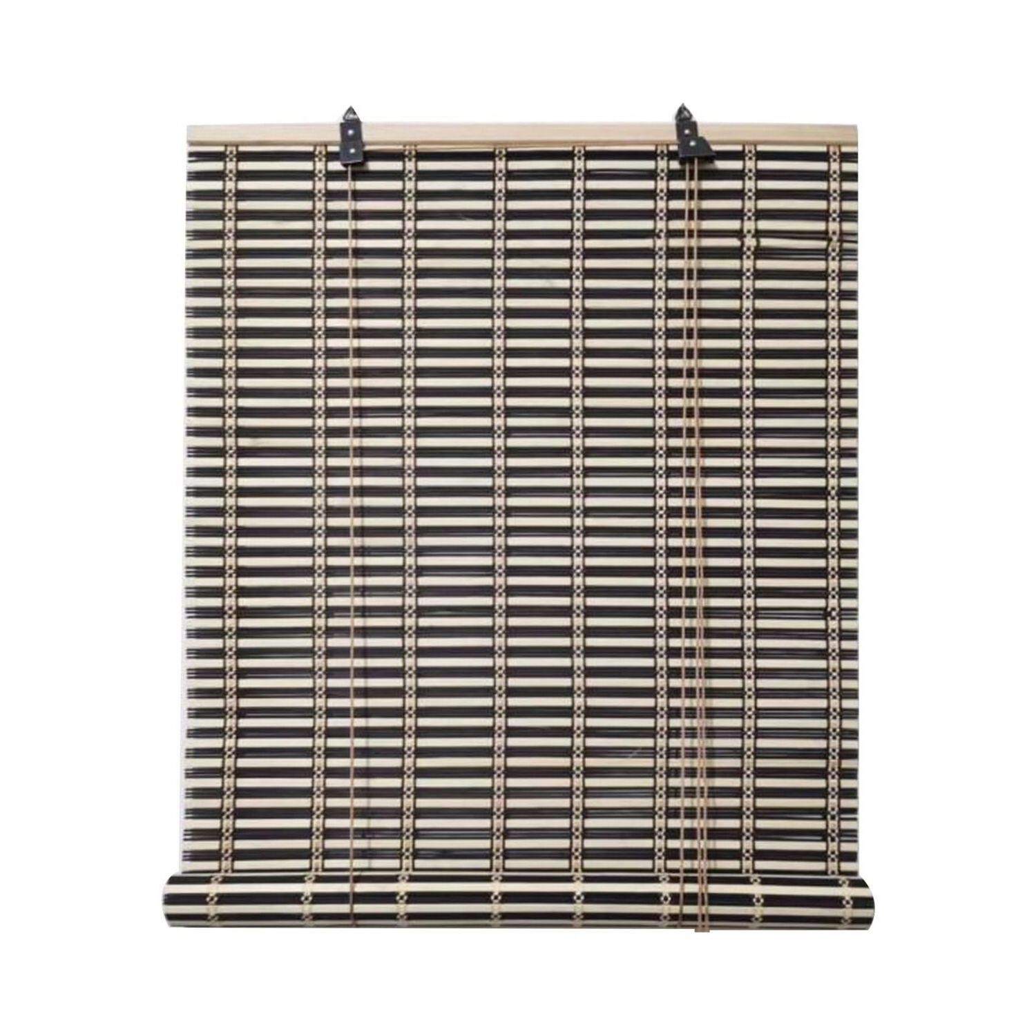 Cortina Persiana Roller Enrollable Bamb&uacute; Negro Beige 120x180 Cm image number 0.0