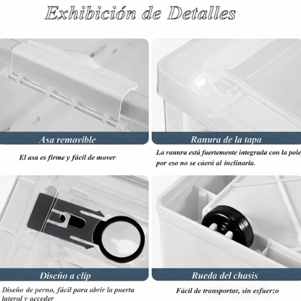 Organizador Apilable De 3 Niveles Plegable Con Tapas Oficina image number 1.0