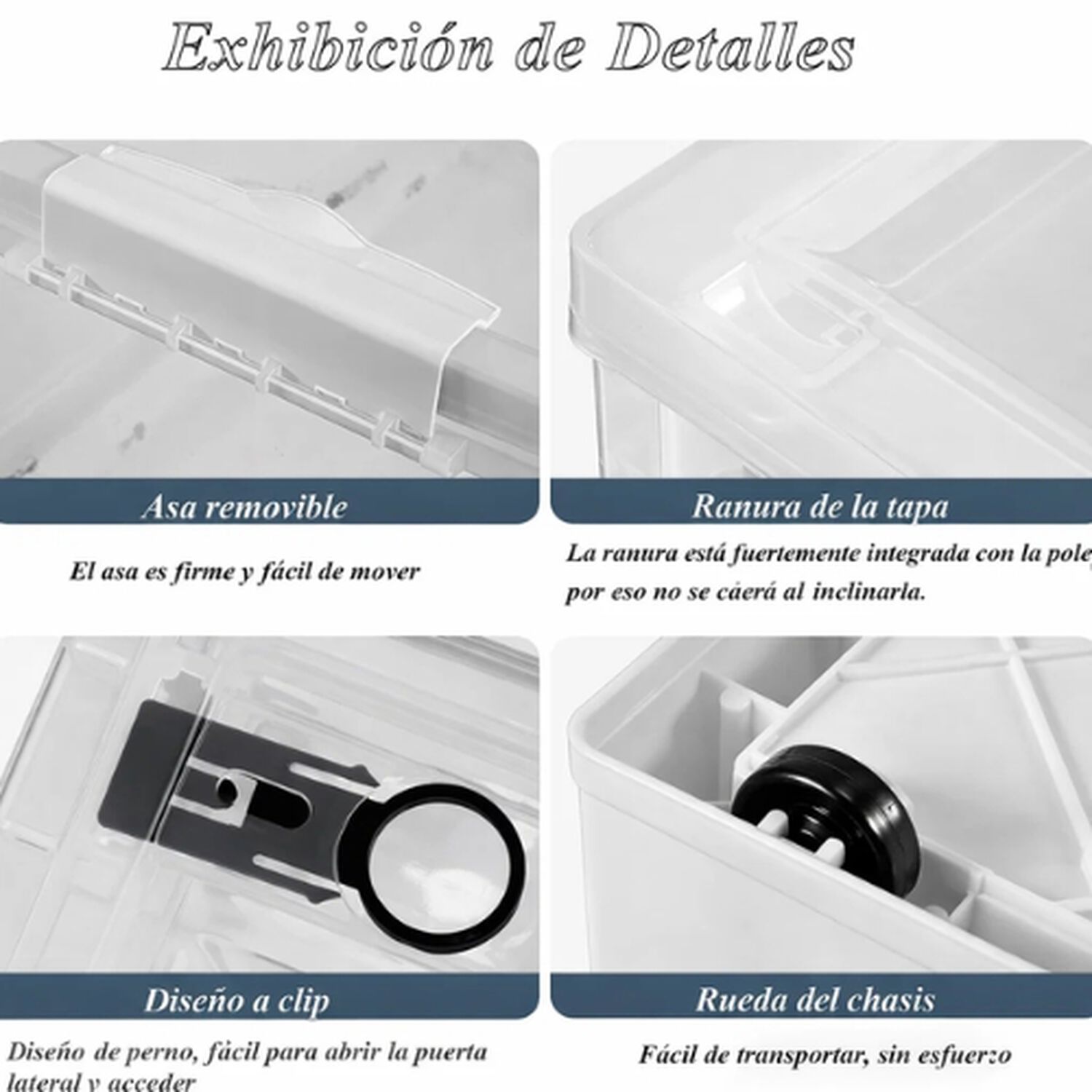 Organizador Apilable De 3 Niveles Plegable Con Tapas Oficina image number 1.0