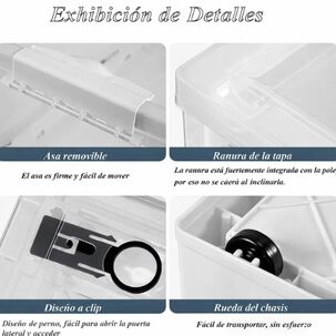 Organizador Apilable De 3 Niveles Plegable Con Tapas Oficina