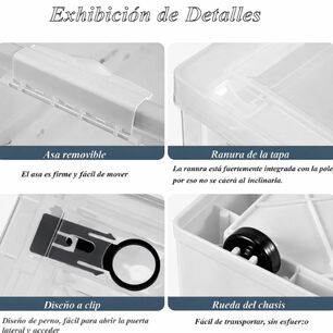 Organizador Apilable De 3 Niveles Plegable Con Tapas Oficina