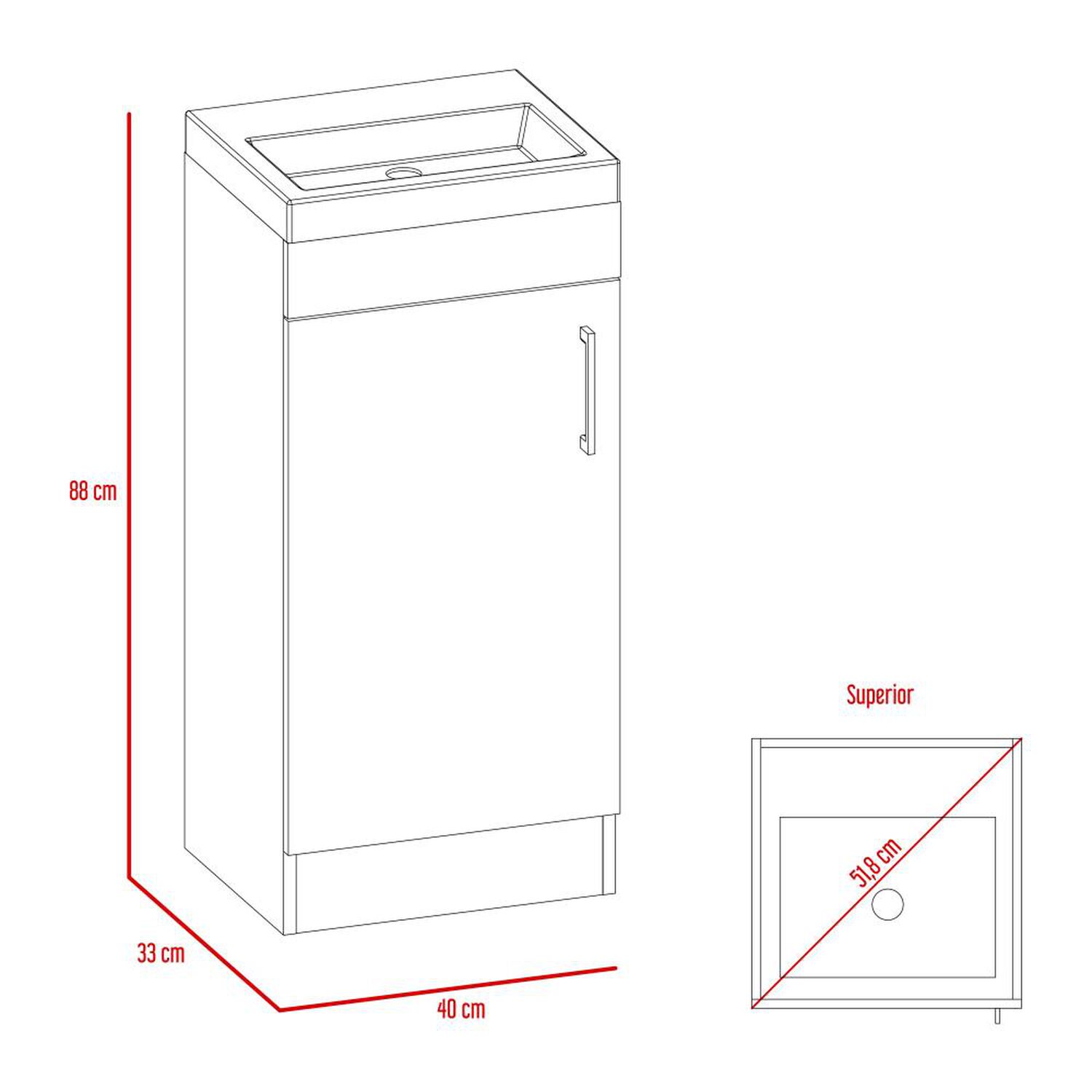 Mueble De Ba&ntilde;o Tuhome Madrid/ 1 Puerta image number 6.0
