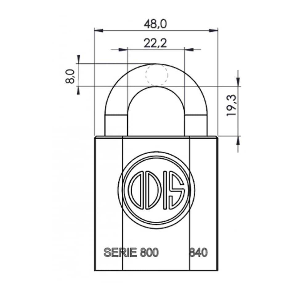 Candado Odis 840 40mm image number 1.0