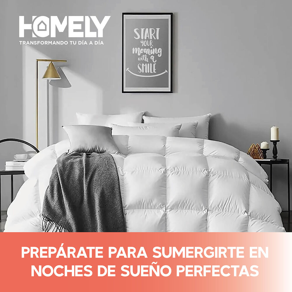 Cubrecama Cobertor King 90% Pluma Pecho Ganso Homely Luxury image number 8.0